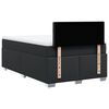 vidaXL Κρεβάτι Boxspring με Στρώμα Μαύρο 120x190εκ.από Συνθετικό Δέρμα