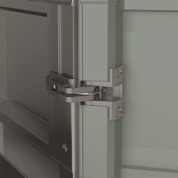 Keter Ντουλάπα Αποθήκευσης με Ράφια Wood Grain Κρεμ/Taupe 182 εκ.