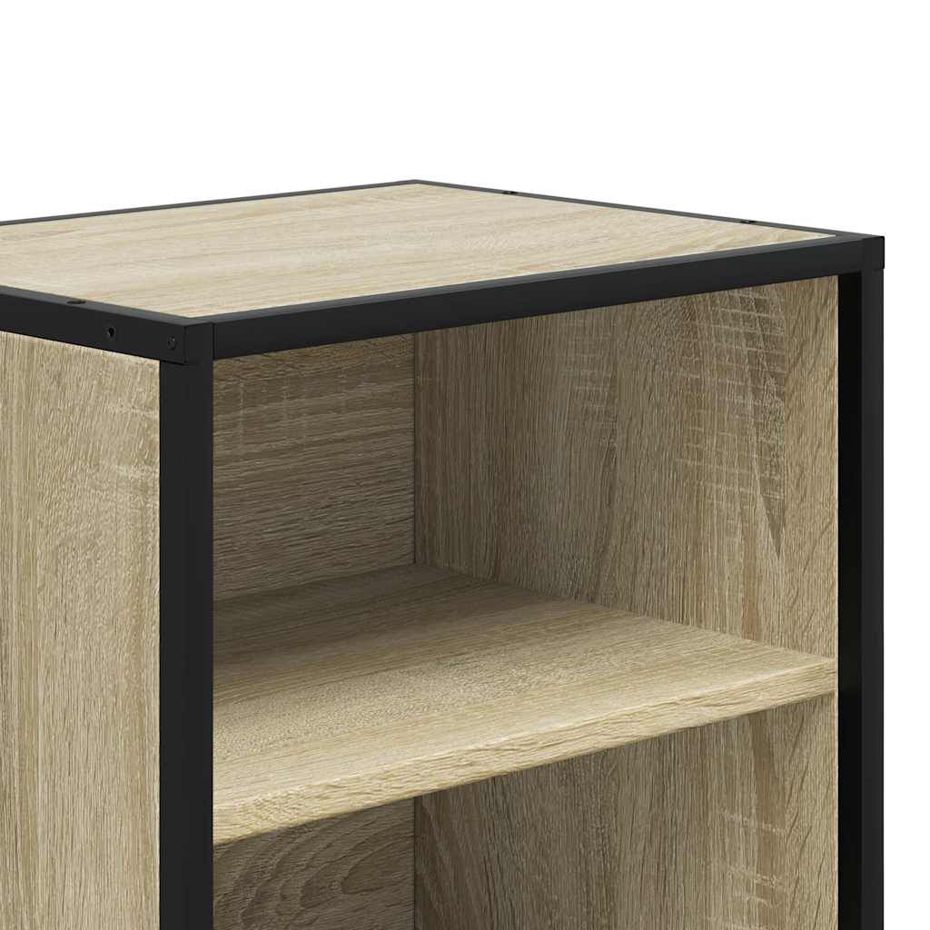 vidaXL Κομοδίνο Sonoma Oak 40x31x50 cm Κατασκευασμένο ξύλο και μέταλλο