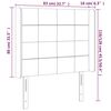 vidaXL Κεφαλάρι Κρεβατιού LED Ροζ 83x16x118/128εκ. Βελούδινο