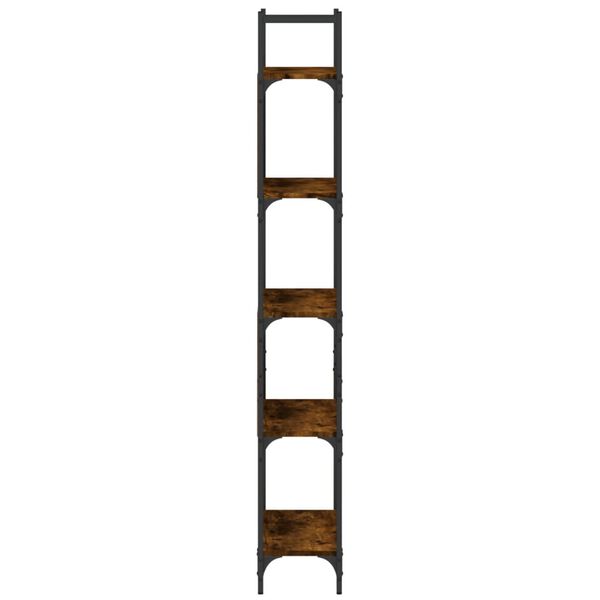 vidaXL Βιβλιοθήκη Καπνιστή Δρυς 155,5x24x166,5 εκ. Επεξεργασμένο Ξύλο