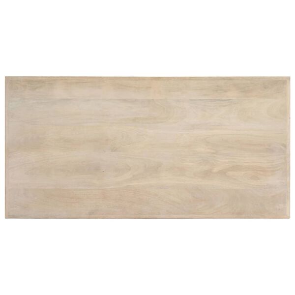 vidaXL Τραπεζαρία Λευκή 120 x 60 x 75 εκ. από Μασίφ Ξύλο Μάνγκο