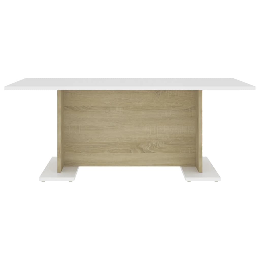 vidaXL Τραπεζάκι Σαλονιού Λευκό/Sonoma Δρυς 103,5x60x40 εκ Μοριοσανίδα