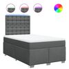 vidaXL Κρεβάτι Boxspring με Στρώμα Σκούρο Γκρι 120x190 εκ Υφασμάτινο