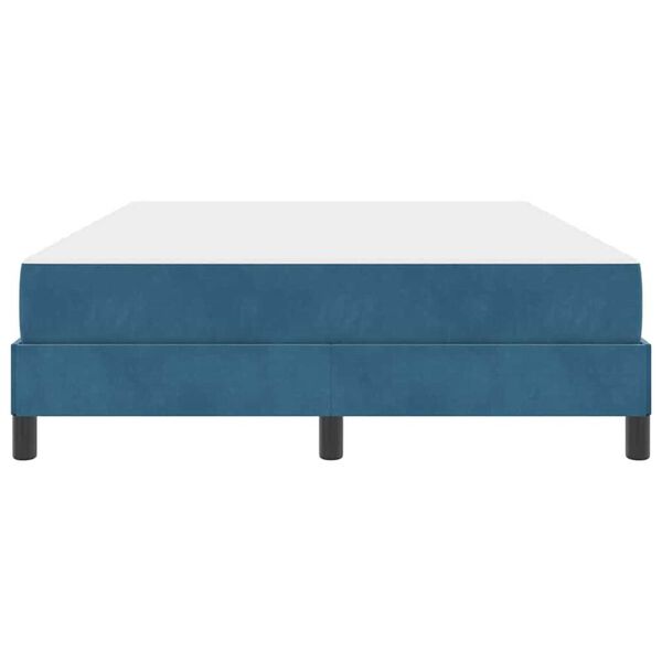 vidaXL Κρεβάτι box spring με στρώμα Σκούρο Μπλε 140 x 200 cm Βελούδο
