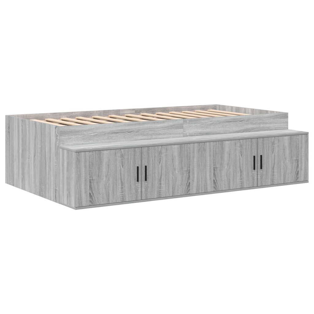 vidaXL Κρεβάτι Αποθήκευσης Γκρι Sonoma 75x190 εκ.