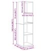 vidaXL Σετ Τηλεοπτικού Κάδου 2 pcs Μαύρη δρυς 37 x 37 x 142.5 εκ