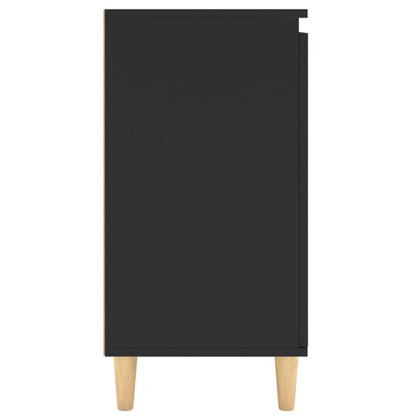 vidaXL Μπουφές Μαύρος 60 x 35 x 70 εκ. από Επεξ. Ξύλο με Ξύλινα Πόδια