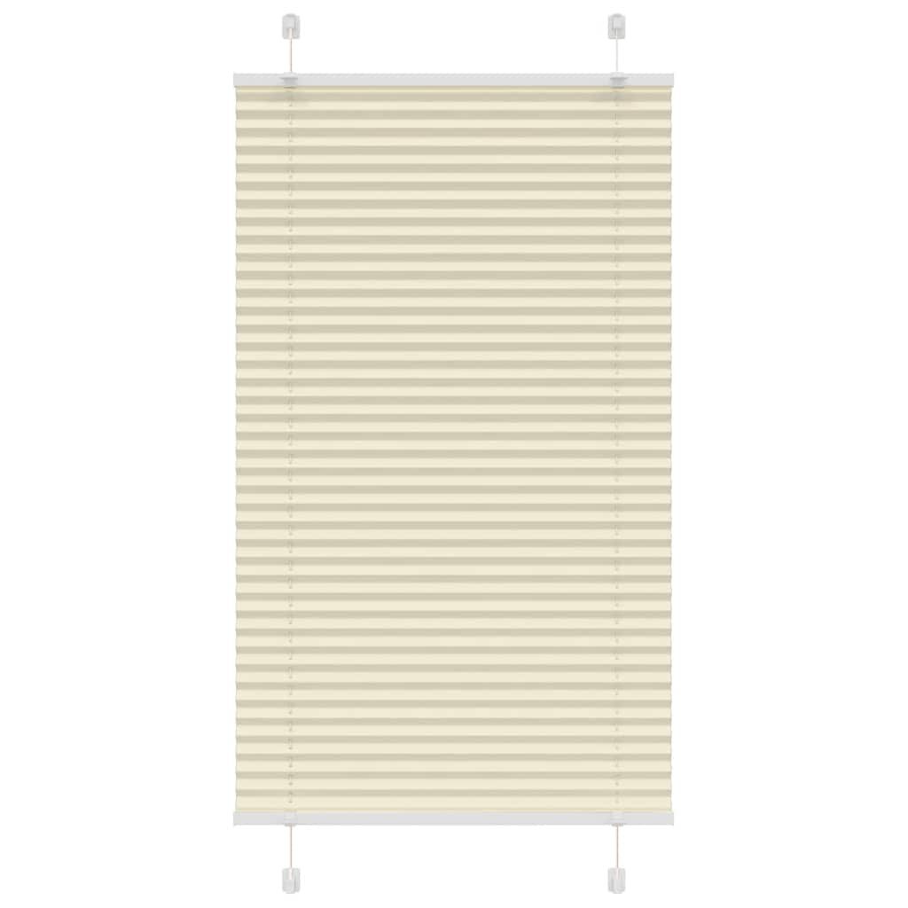 vidaXL Πλισέ περσίδα Κρέμα 70x100 cm Πλάτος υφάσματος 69,4 cm