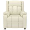 vidaXL Πολυθρόνα Μασάζ Κρεμ από Συνθετικό Δέρμα