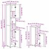 vidaXL Σετ Επίπλων Μπάνιου με πόρτα 4 pcs Sonoma Δρυς 61 x 35 x 64 εκ.