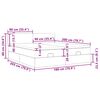 vidaXL Οθωμανικό κρεβάτι με στρώματα & LEDs Ανοιχτό γκρι ύφασμα