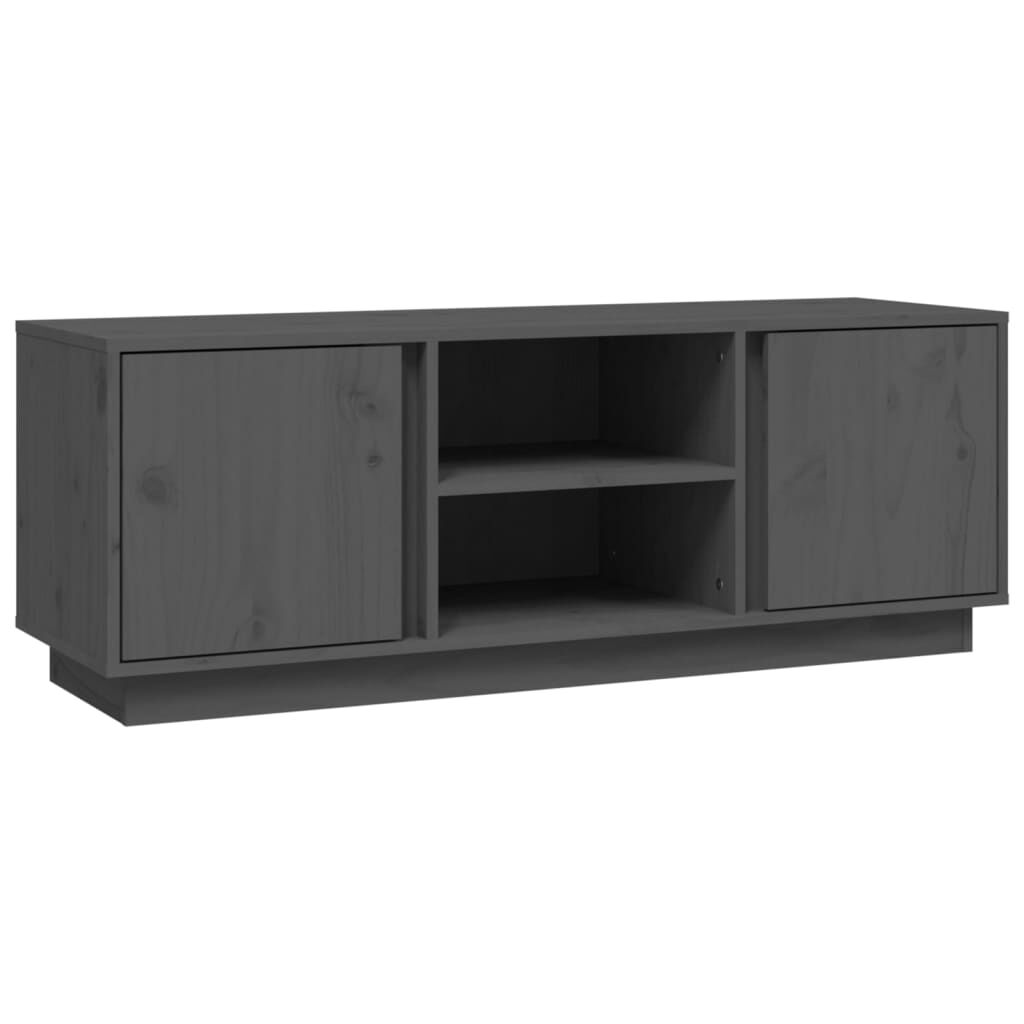 vidaXL Έπιπλο Τηλεόρασης Γκρι 110x35x40,5 εκ. από Μασίφ Ξύλο Πεύκου