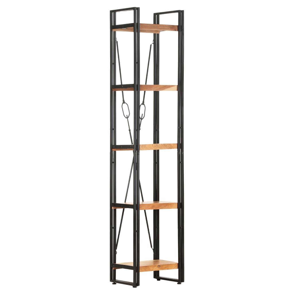 vidaXL Βιβλιοθήκη με 5 Επίπεδα 40 x 30 x 180 εκ. Μασίφ Ξύλο Ακακίας