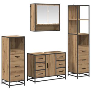 vidaXL &Sigma;&epsilon;&tau; &Epsilon;&pi;ί&pi;&lambda;&omega;&nu; &Mu;&pi;ά&nu;&iota;&omicron;&upsilon; 4 pcs Artisan Oak &Epsilon;&pi;&epsilon;&xi;&epsilon;&rho;&gamma;&alpha;&sigma;&mu;έ&nu;&omicron; &xi;ύ&lambda;&omicron;