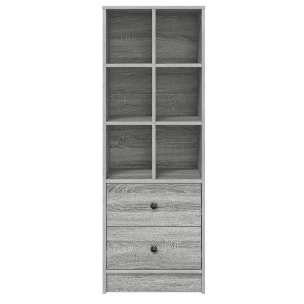 vidaXL Highboard Γκρι sonoma 45.5 x 34 x 127 εκ Επεξεργασμένο ξύλο
