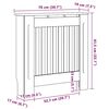 vidaXL Καπάκι Καλοριφέρ 2 pcs Καφέ 78 x 19 x 81.5 cm