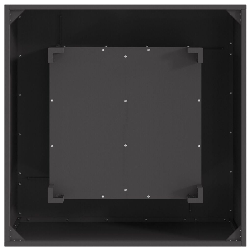 vidaXL Τζάκι Τετράγωνο Μαύρο 80x80x40 εκ. Ατσάλι