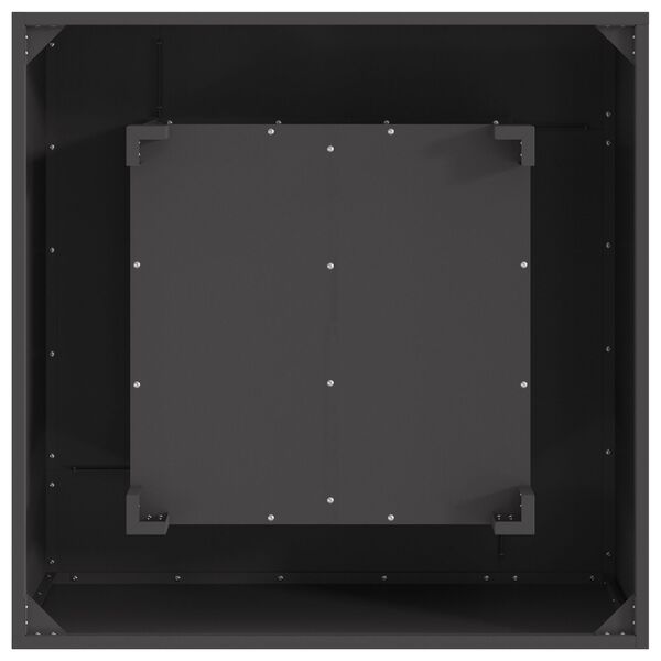 vidaXL Τζάκι Τετράγωνο Μαύρο 80x80x40 εκ. Ατσάλι