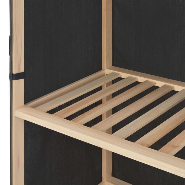 vidaXL Ντουλάπα Γκρι 110 x 40 x 170 εκ. Υφασμάτινη
