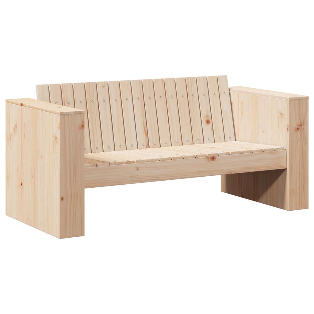 vidaXL Διθέσιος Καναπές Κήπου 134x60x62 εκ. Μασίφ Ξύλο Πεύκου