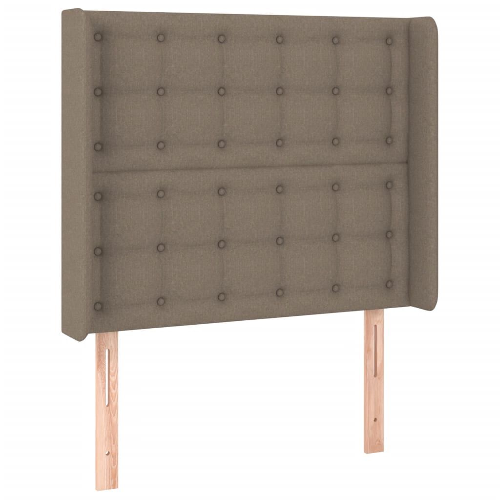 vidaXL Κεφαλάρι Κρεβατιού LED Taupe 83x16x118/128εκ. Υφασμάτινο