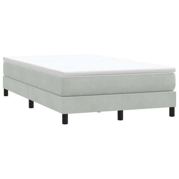 vidaXL Box Spring Κρεβάτι χωρίς στρώμα Ανοιχτό γκρι Βελούδινο
