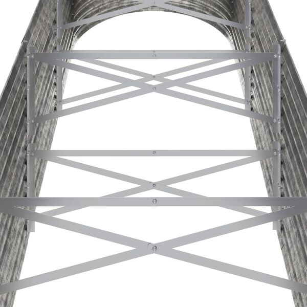 vidaXL Ζαρντινιέρα Ασημί 296x80x68 εκ. Ατσάλι με Ηλεκτρ. Βαφή Πούδρας