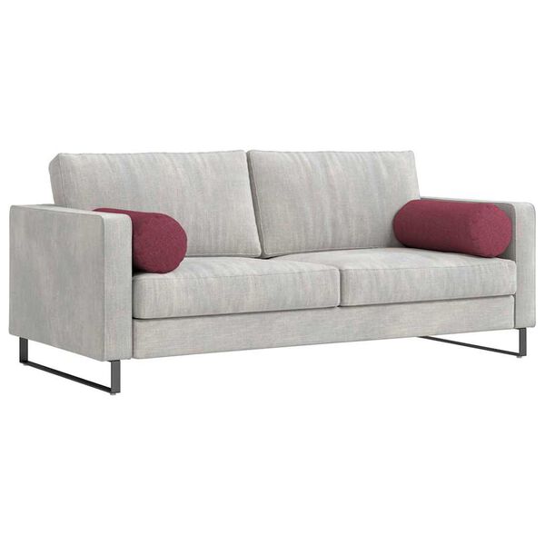 vidaXL Μαξιλάρια Στήριγμα 2 pcs Κόκκινο Ø 25 x 70 cm ύφασμα