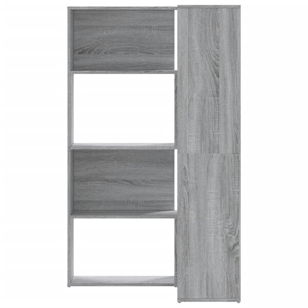 vidaXL Βιβλιοθήκη Γωνιακή 4 Επ. Γκρι Sonoma 85x85x140 εκ Επεξ. Ξύλο