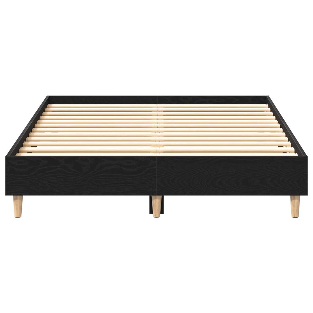 vidaXL Σκελετός Κρεβατιού Μαύρη δρυς 120 x 190 cm Επεξεργασμένο ξύλο