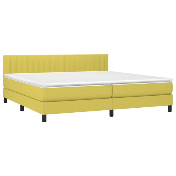 vidaXL &Kappa;&rho;&epsilon;&beta;ά&tau;&iota; Boxspring &mu;&epsilon; &Sigma;&tau;&rho;ώ&mu;&alpha; & LED &Pi;&rho;ά&sigma;&iota;&nu;&omicron; 200x200 &epsilon;&kappa; &Upsilon;&phi;&alpha;&sigma;&mu;ά&tau;&iota;&nu;&omicron;