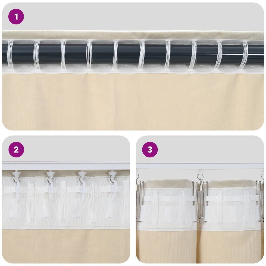 Curtains Blackout vidaXL με κορδόνι 2 τεμ Σούπερ Ανοιχτό Γκρι Βελούδο