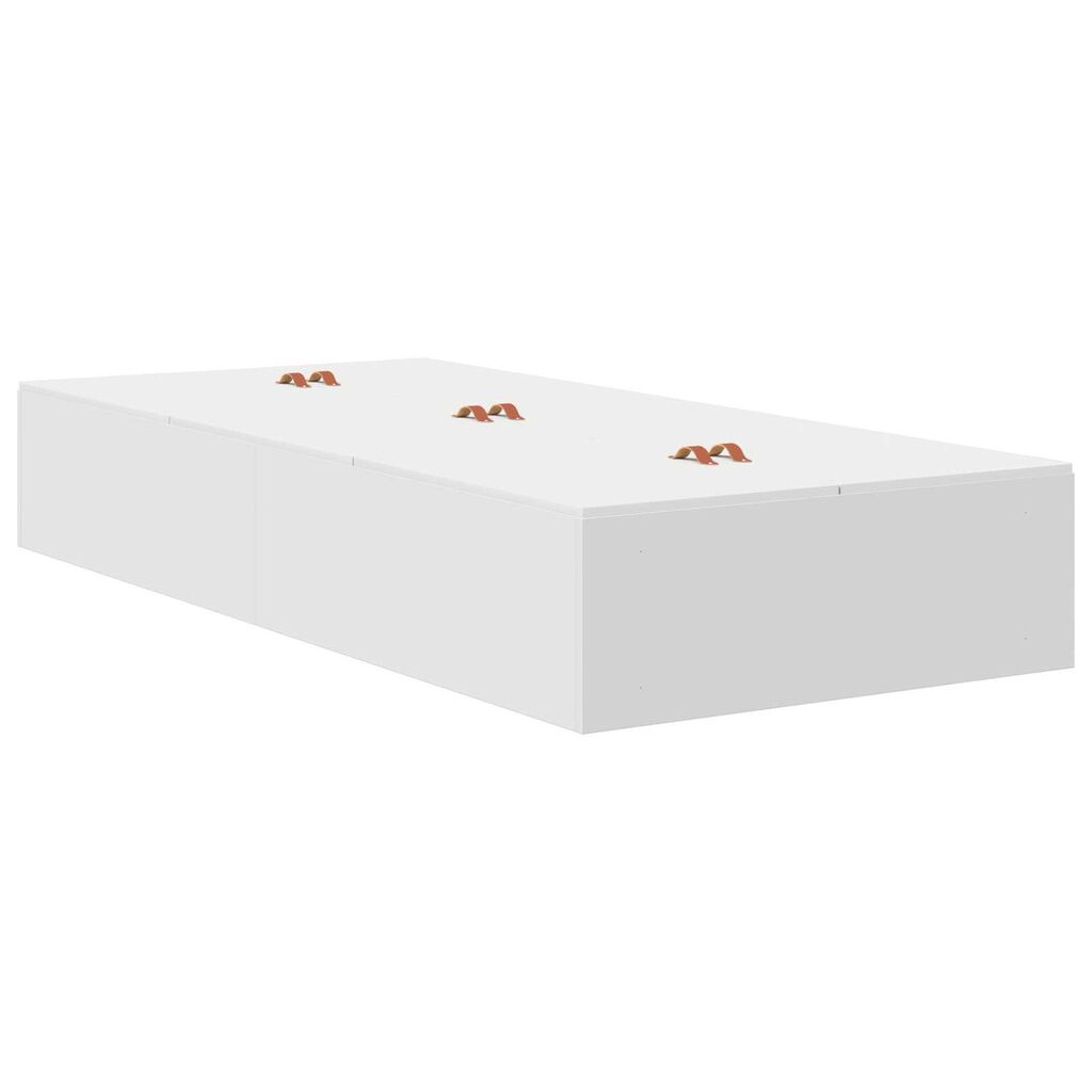 vidaXL Κρεβάτι αποθήκευσης Λευκό 75x190 cm