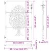 vidaXL Πύλη Κήπου με Σχέδιο Δέντρου 85 x 125 εκ. από Ατσάλι Corten