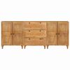 vidaXL Πλαϊνό γραφείο 3 pcs Καφέ 60 x 33 x 75 cm Μασίφ ξύλο μάνγκο