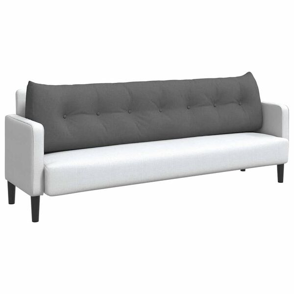 vidaXL Μαξιλάρι Πλάτης Σκούρο Γκρι 200 x 24 x 50 εκ ύφασμα