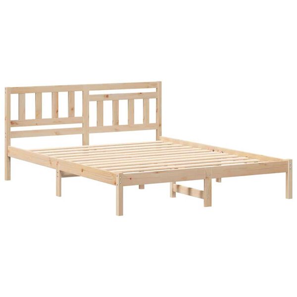 vidaXL Σκελετός Κρεβατιού Καφέ 160 x 200 cm Μασίφ ξύλο πεύκου