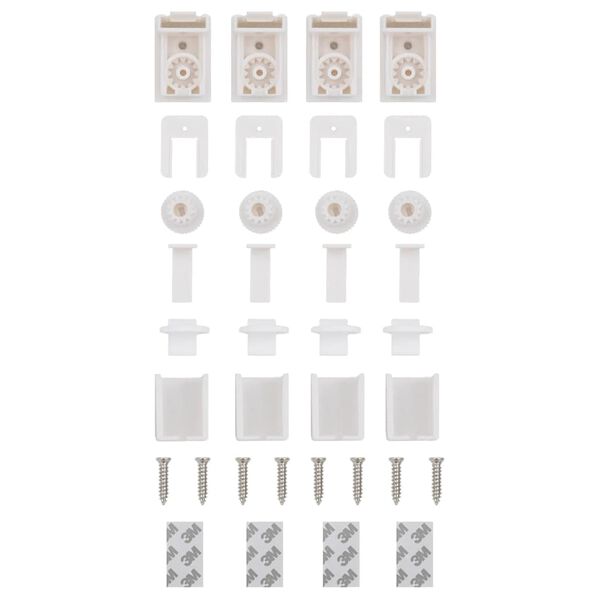 vidaXL Πλισέ περσίδα Μαύρο 45x100 cm Πλάτος υφάσματος 44,4 cm
