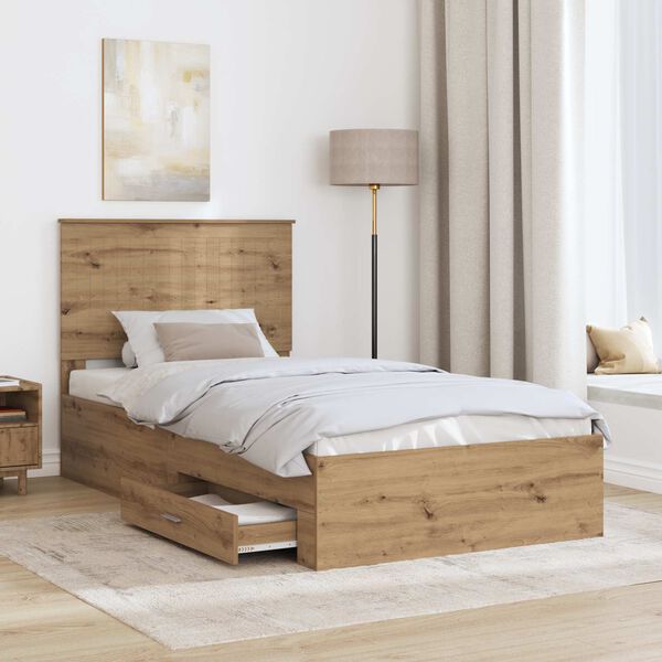 vidaXL &Sigma;&kappa;&epsilon;&lambda;&epsilon;&tau;ό&sigmaf; &Kappa;&rho;&epsilon;&beta;&alpha;&tau;&iota;&omicron;ύ Artisan Oak 100 x 200 cm &Epsilon;&pi;&epsilon;&xi;&epsilon;&rho;&gamma;&alpha;&sigma;&mu;έ&nu;&omicron; &xi;ύ&lambda;&omicron;