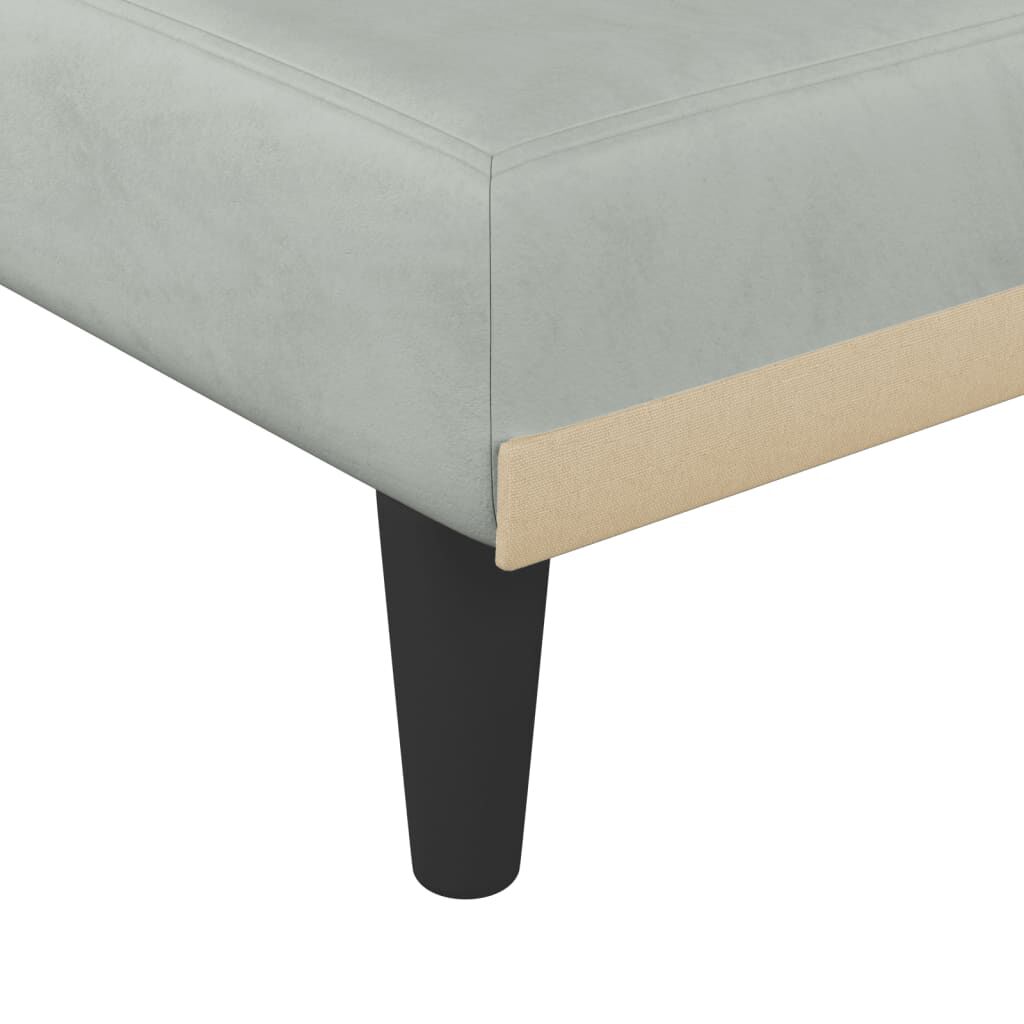 vidaXL Καναπές Κρεβάτι Γωνιακός Αν. Γκρι 271 x 140 x 70 εκ. Βελούδινος