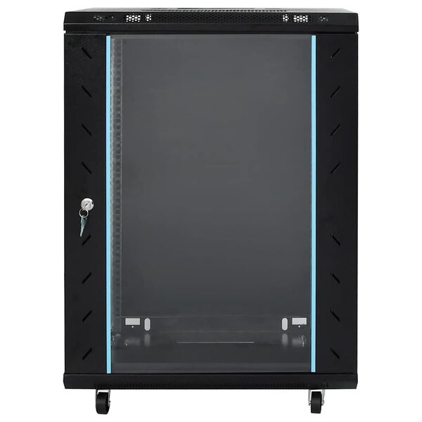 vidaXL Καμπίνα Δικτύου με Περιστ. Πόδια 15U 19" IP20 60x45x86 εκ.