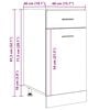 vidaXL Ντουλάπι με Συρτάρια "Lyon" από Παλιό Ξύλο 40x46x81,5 εκ. από Τεχνητό Ξύλο
