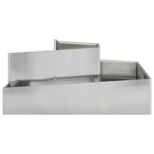 vidaXL Γλάστρα Κήπου Ασημί 100 x 100 x 50 cm Γαλβανισμένος χάλυβας