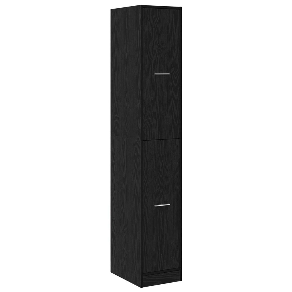 vidaXL Ντουλάπι Αποθήκης Μαύρης Δρυός 30x41x174.5 εκ. Κατασκευασμένο Ξύλο