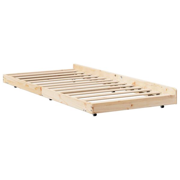 vidaXL Κρεβάτι Φυσικό Μασίφ ξύλο πεύκου 90 x 190 cm