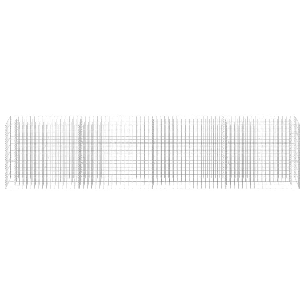 vidaXL Συρματοκιβώτιο-Γλάστρα Υπερυψωμένη 360x30x90 εκ. Γαλβ. Χάλυβας