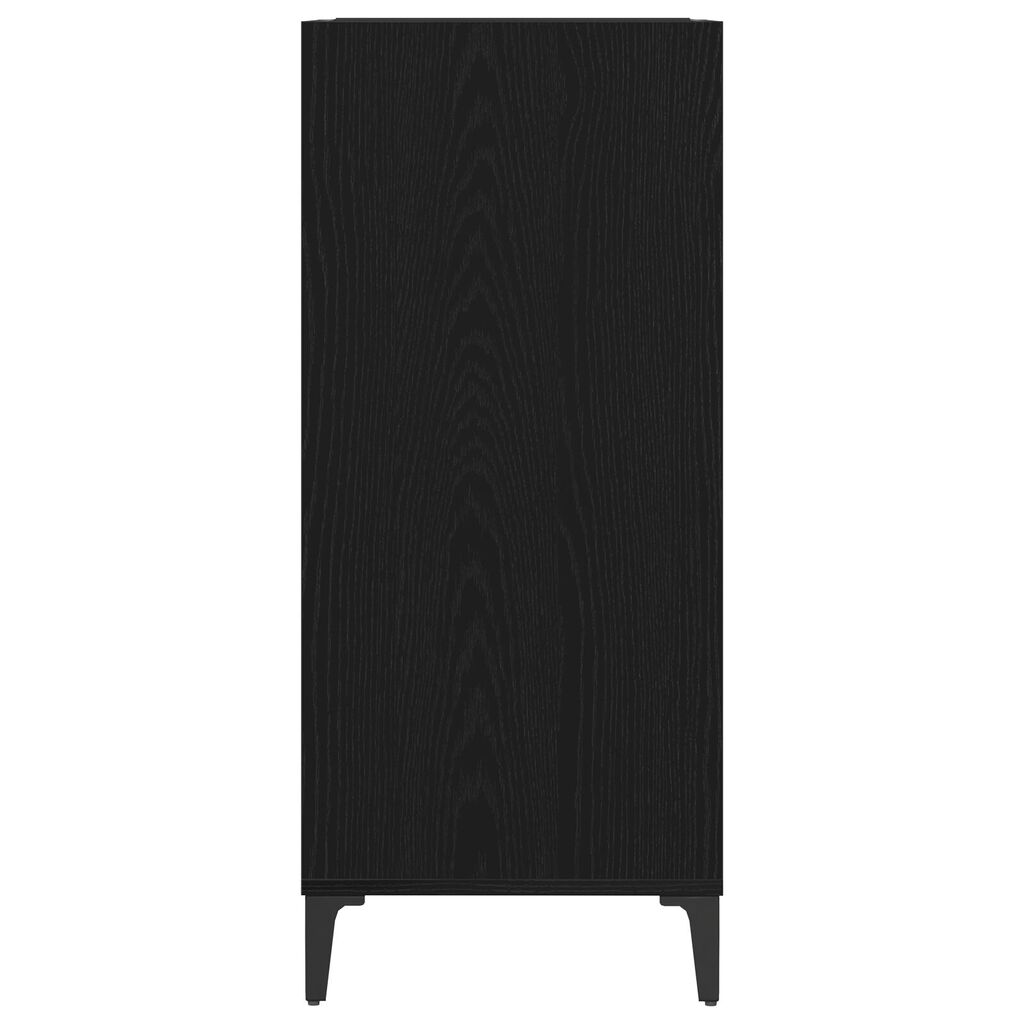 vidaXL Ντουλάπι Δίσκων Μαύρο Δρυς 84,5x38x89 εκ Επεξεργασμένο Ξύλο