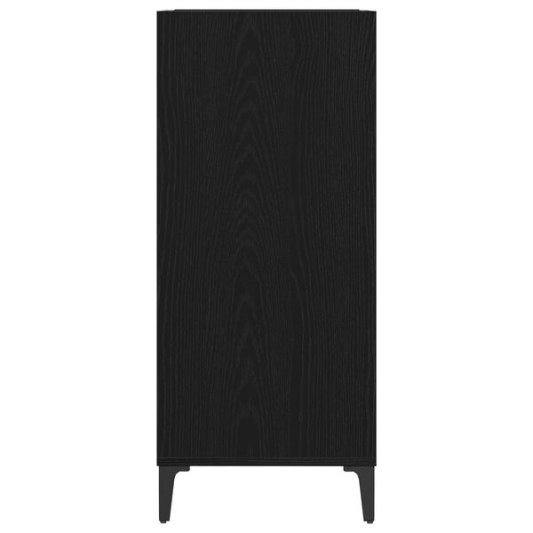 vidaXL Ντουλάπι Δίσκων Μαύρο Δρυς 84,5x38x89 εκ Επεξεργασμένο Ξύλο