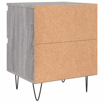 vidaXL Κομοδίνα 2 τεμ. Γκρι Sonoma 40x35x50 εκ. από Επεξεργασμένο Ξύλο